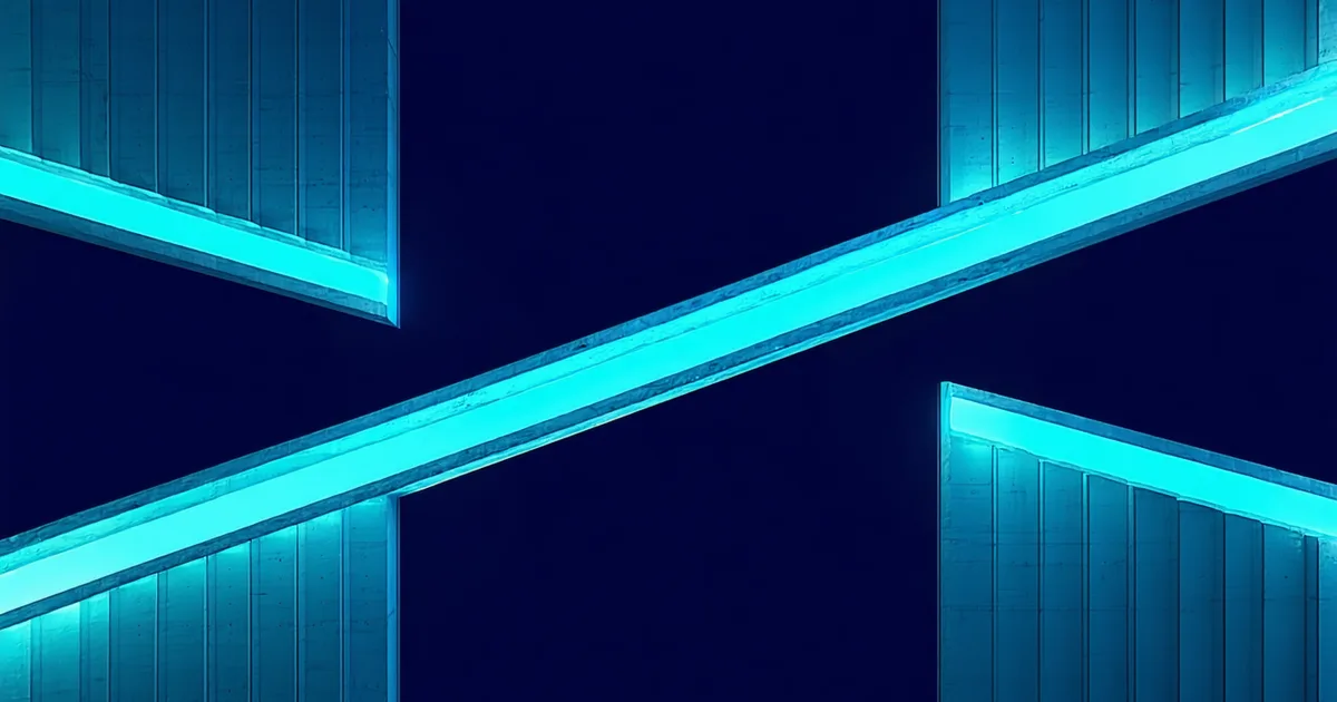 Abstract visualization of the gap between strategic planning and execution delivery
