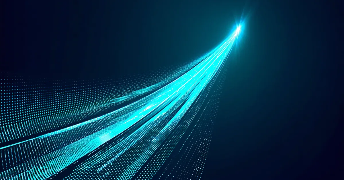 Abstract data visualization suggesting measurement of strategic investment returns